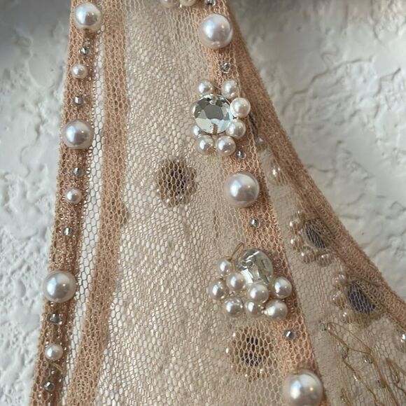 𝅺cache Navy Sleeveless Ruched Sheath Party Dress Size 2 - Picture 8 of 11